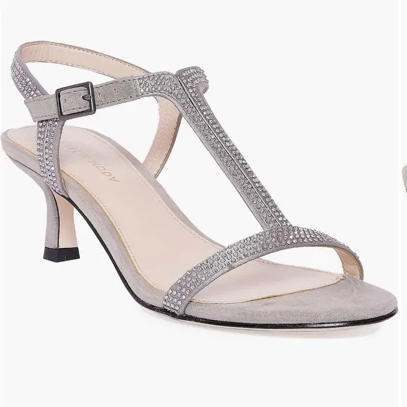Pelle Moda Iya T-Strap Sandal Pewter 6.5M