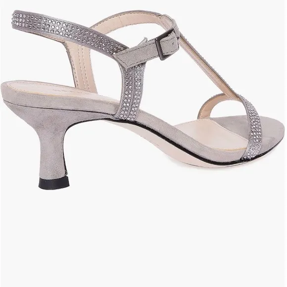 Pelle Moda Iya T-Strap Sandal Pewter 6.5M