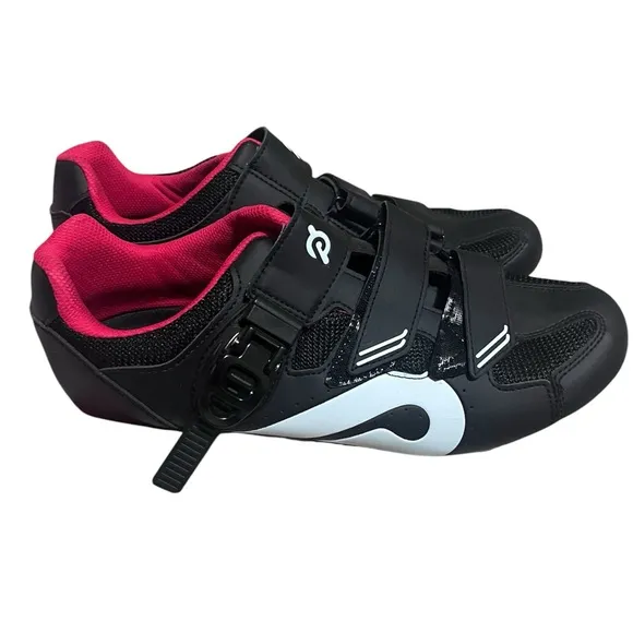 Peloton original black and red cycling shoes size 10.5 (44)