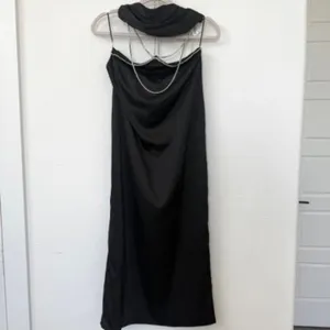 Peppermayo Blind Love Set Black Rhinestone Crop Top Maxi Skirt Glam Size US 4