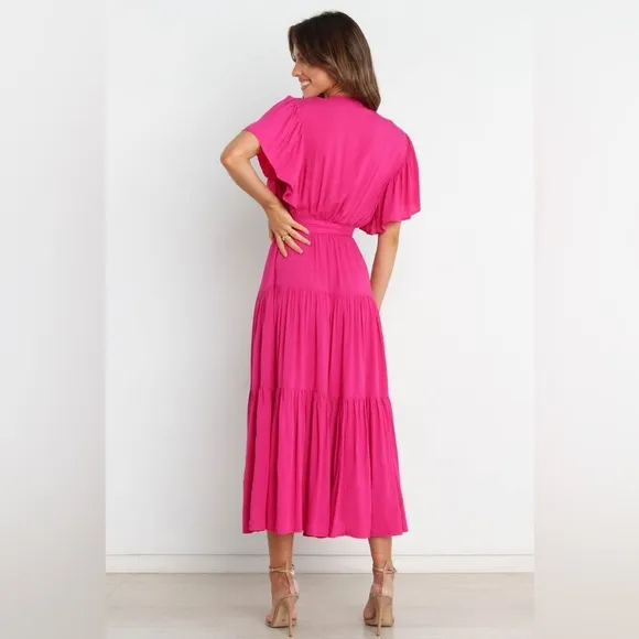 Petal &amp; pup Barbie pink midi dress nwot