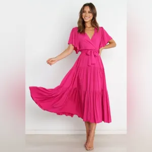 Petal &amp; pup Barbie pink midi dress nwot