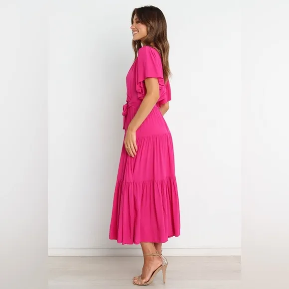 Petal &amp; pup Barbie pink midi dress nwot