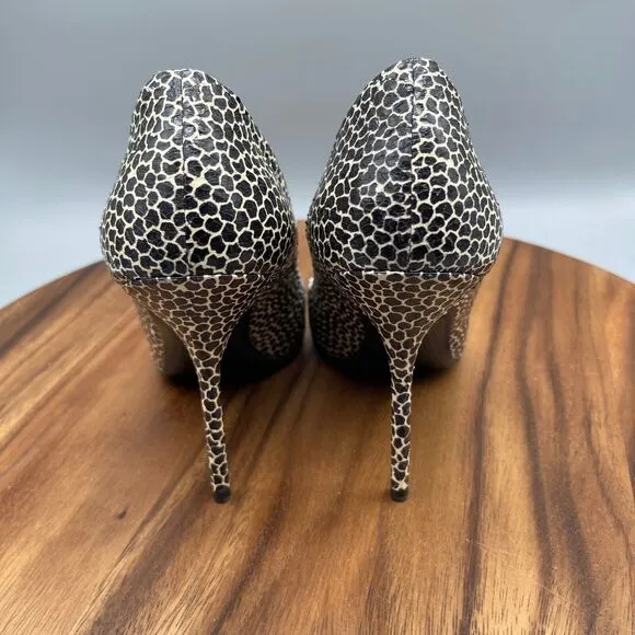 Pierre Hardy Pumps Womens Size 10 / 40 Leather Snakeskin Print Italy Stiletto