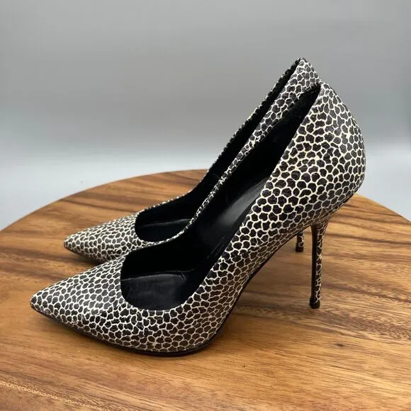 Pierre Hardy Pumps Womens Size 10 / 40 Leather Snakeskin Print Italy Stiletto