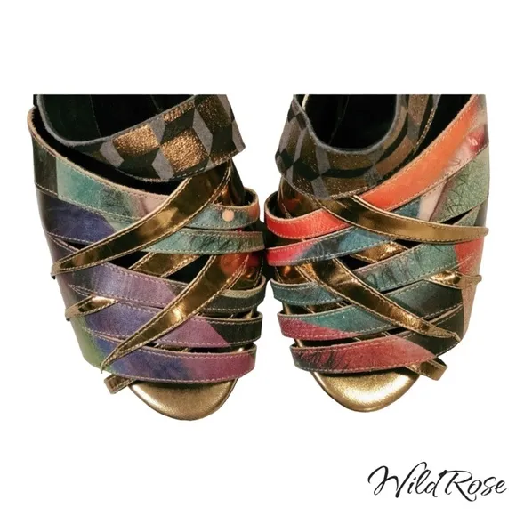 Pierre Hardy Strappy Woven Peep Toe Heels SZ 39 9