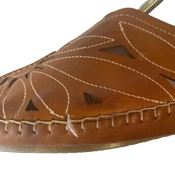 Pikolinos Jerez Shoes Loafer Flats Brown Leather Size 40