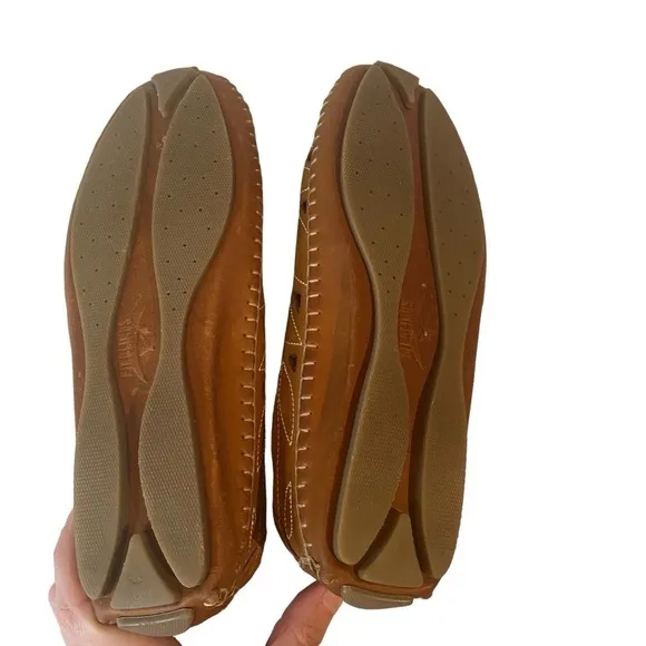 Pikolinos Jerez Shoes Loafer Flats Brown Leather Size 40