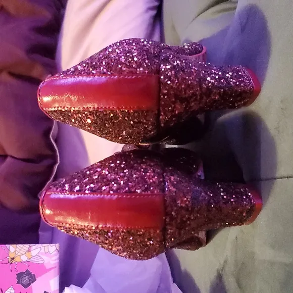 Pin Up Girl Shoes - Irregular Choice Glitter Heels - Lady Ban Joe - EU 40 USA 9