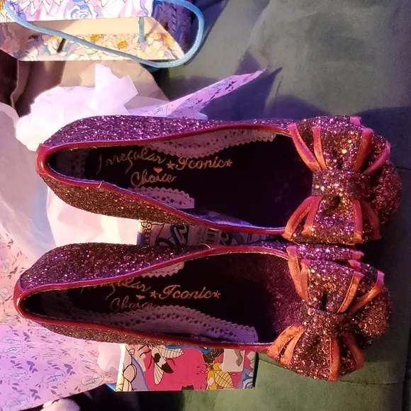 Pin Up Girl Shoes - Irregular Choice Glitter Heels - Lady Ban Joe - EU 40 USA 9