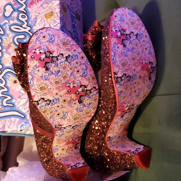 Pin Up Girl Shoes - Irregular Choice Glitter Heels - Lady Ban Joe - EU 40 USA 9