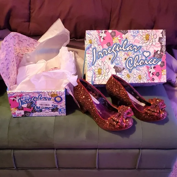 Pin Up Girl Shoes - Irregular Choice Glitter Heels - Lady Ban Joe - EU 40 USA 9
