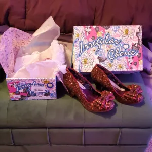 Pin Up Girl Shoes - Irregular Choice Glitter Heels - Lady Ban Joe - EU 40 USA 9