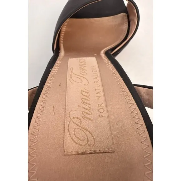 Pnina Tornai Naturalizer Ai Platform Dress Heels Black Satin Pink Glitter Size 9