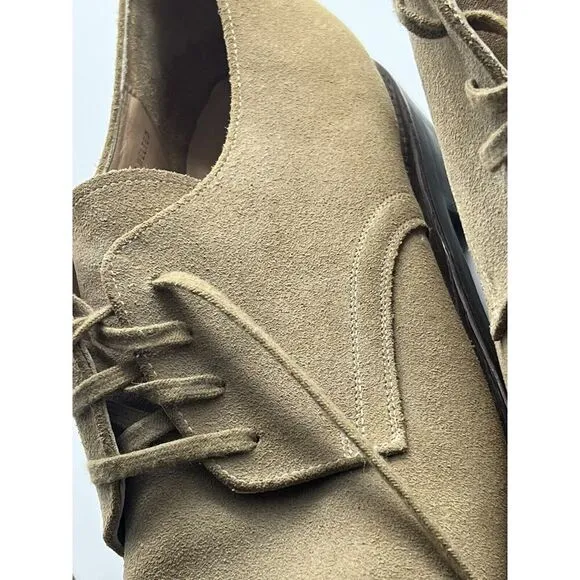 Polo Ralph Lauren Men's 13 Suede Oxford Dress Shoes Lace Up Leather Tan