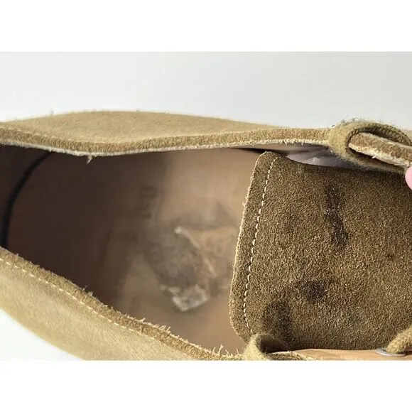 Polo Ralph Lauren Men's 13 Suede Oxford Dress Shoes Lace Up Leather Tan