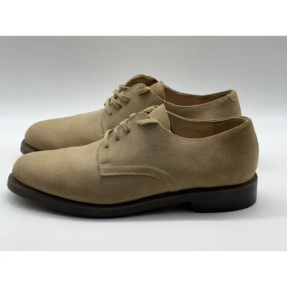 Polo Ralph Lauren Men's 13 Suede Oxford Dress Shoes Lace Up Leather Tan