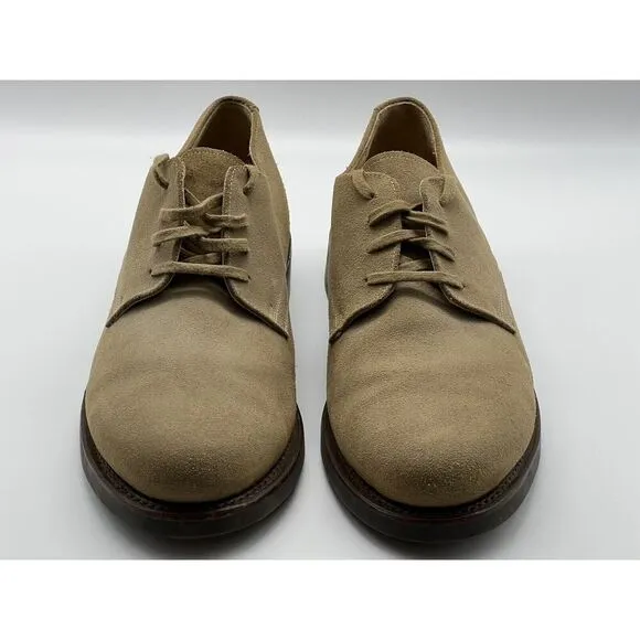 Polo Ralph Lauren Men's 13 Suede Oxford Dress Shoes Lace Up Leather Tan