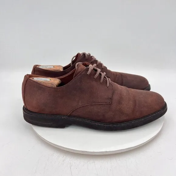 Polo Ralph Lauren Torian Men Size 11.5D Brown Suede Plain Toe Derby Dress Shoes