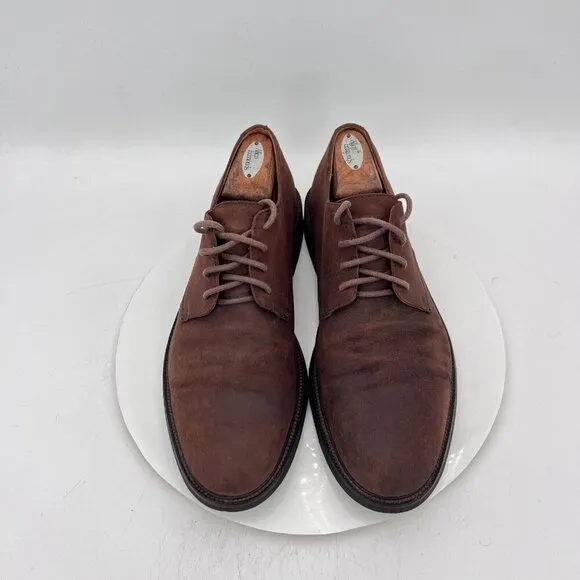 Polo Ralph Lauren Torian Men Size 11.5D Brown Suede Plain Toe Derby Dress Shoes