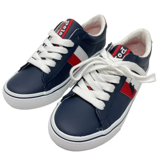 Polo Ralph Lauren boys Size 13 Westcott 11 tie sneakers shoes New