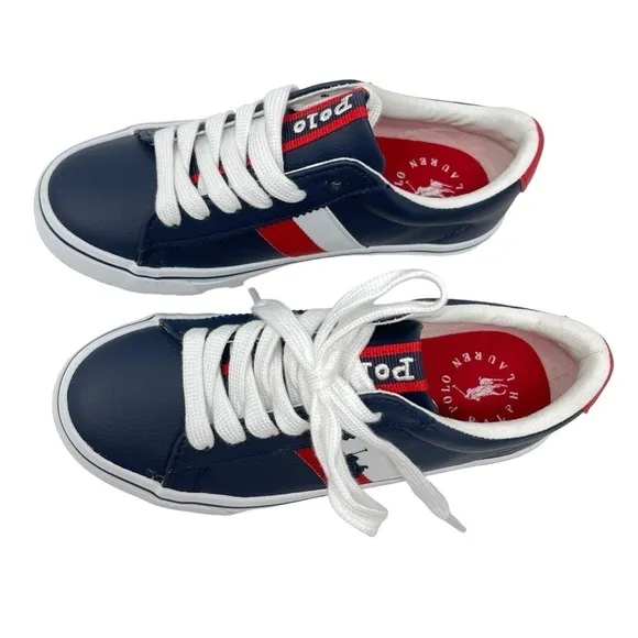 Polo Ralph Lauren boys Size 13 Westcott 11 tie sneakers shoes New