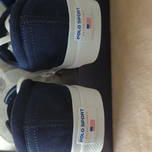 Polo sport Ralph Lauren men's blue leather shoes.