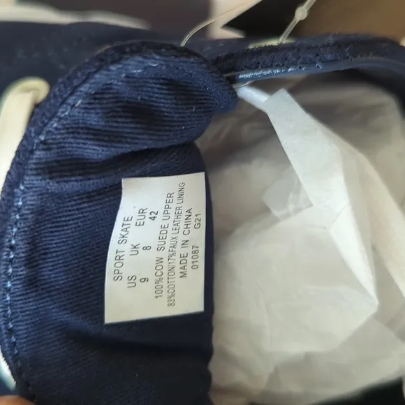 Polo sport Ralph Lauren men's blue leather shoes.