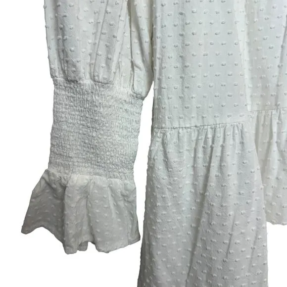 Pomander Place Tuckernuck Kenzo Dress White Swiss Dot Long Sleeve Medium