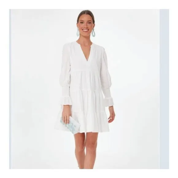 Pomander Place Tuckernuck Kenzo Dress White Swiss Dot Long Sleeve Medium