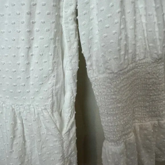 Pomander Place Tuckernuck Kenzo Dress White Swiss Dot Long Sleeve Medium