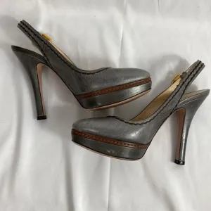 Prada Authentic Leather Slingback Heels Size 37