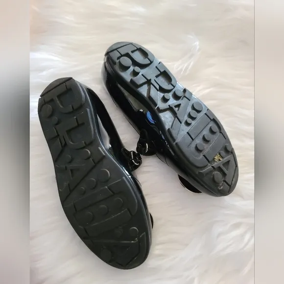Prada black and silver maryjane shoes