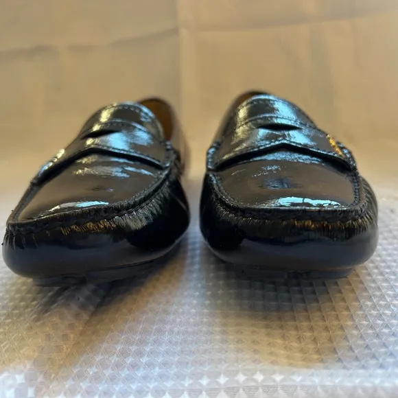 Prada Driving Shoes - Black Patent  Size 6