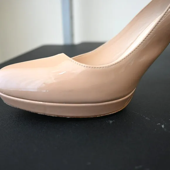 PRADA Nude Patent Leather Pumps Size 40