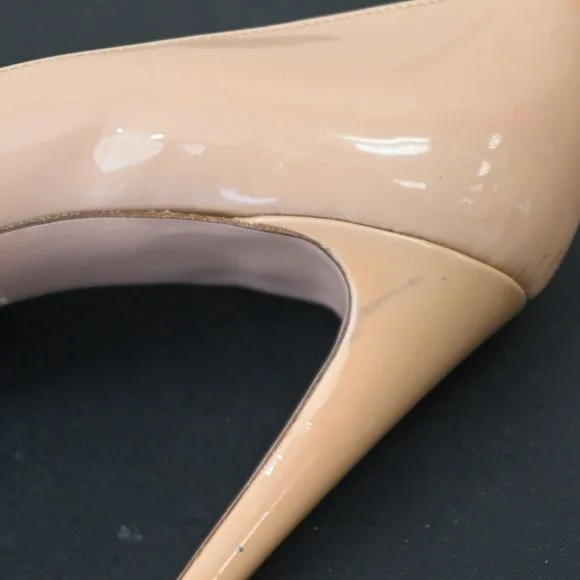PRADA Nude Patent Leather Pumps Size 40
