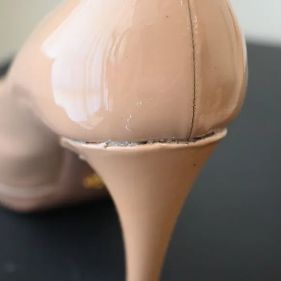 PRADA Nude Patent Leather Pumps Size 40