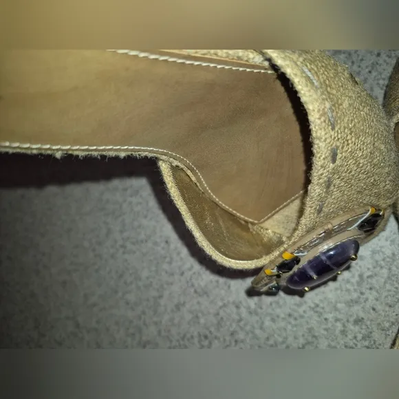 Prada Tan Embellished Women's Shoes