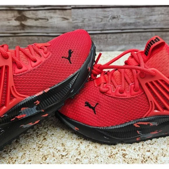 Puma Pacer Future Clear Utility Red-Black Big Kid's Shoes Size 4