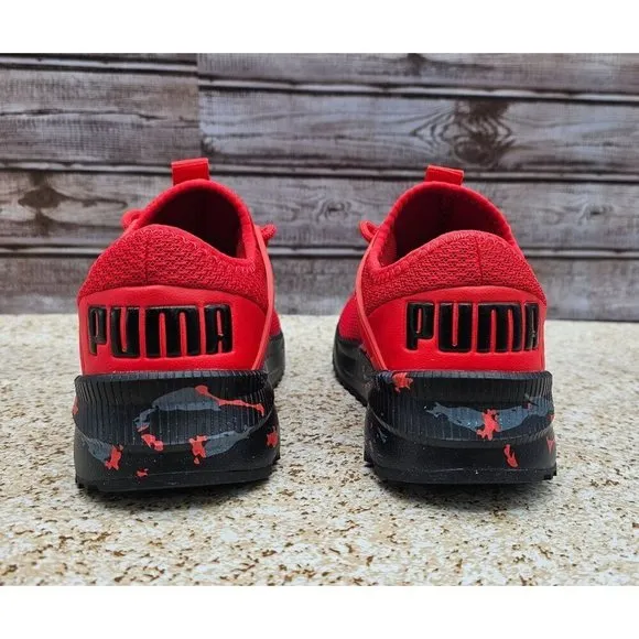 Puma Pacer Future Clear Utility Red-Black Big Kid's Shoes Size 4