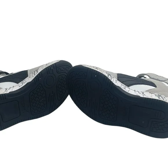 PUMA Rebound Mid Layup Marble Little Boys WHITE-BLACK Basketball Shoes 13C