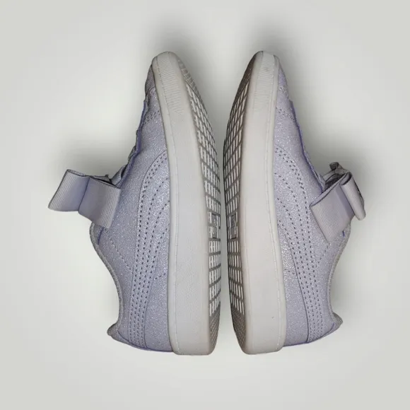 Puma toddler purple sparkly bow shoes