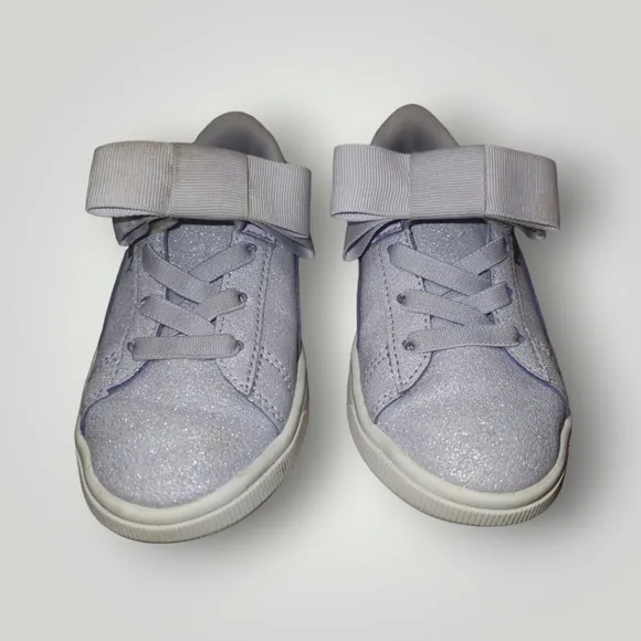 Puma toddler purple sparkly bow shoes
