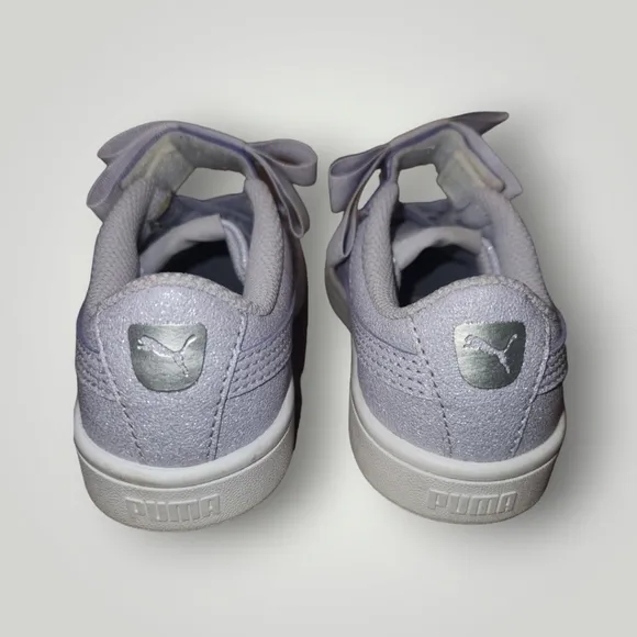 Puma toddler purple sparkly bow shoes