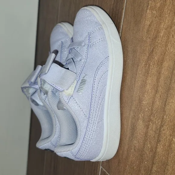 Puma toddler purple sparkly bow shoes