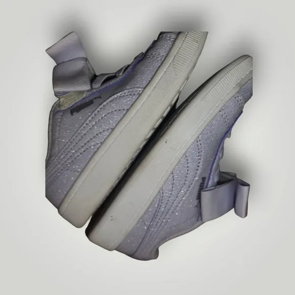 Puma toddler purple sparkly bow shoes