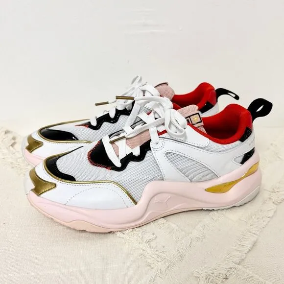 Puma x Charlotte Olympia Rise Low Top Sneakers White / Pink Women's Size US 9