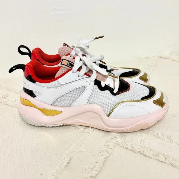 Puma x Charlotte Olympia Rise Low Top Sneakers White / Pink Women's Size US 9