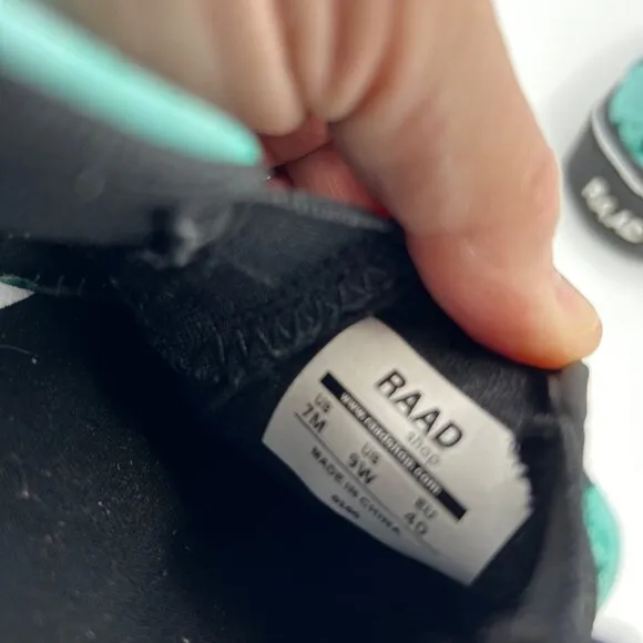 RAAD Shop Slip-On Tie-Dye Aqua Black Canvas Shoes Size 9W