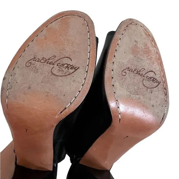 Rachel Comey Women's Black Lace Leather Slingback Sandals Shoes 7